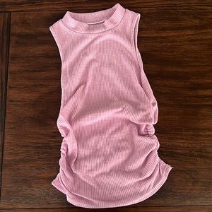 High neck ruffle tank top